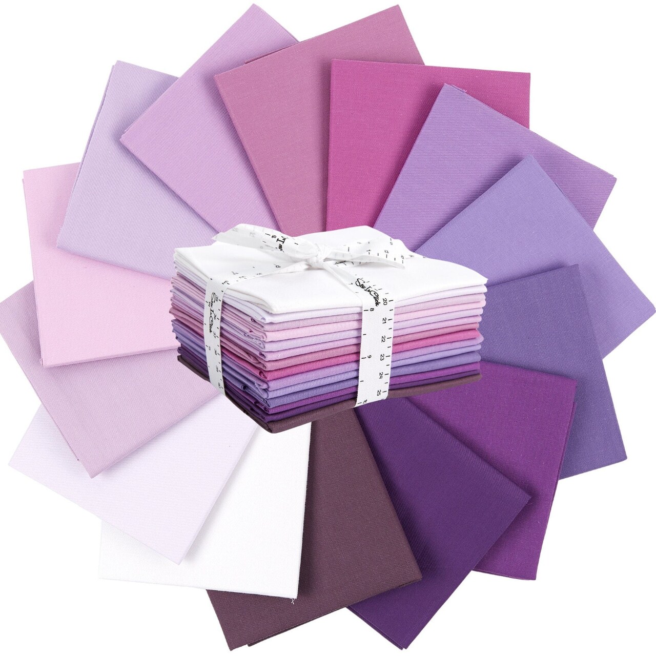 Fat Quarter Bundle -100% Cotton | Pure Solids | Shades of Purple and Magenta l Mix Colors | Quilting & Crafting Soft Fabric | Special Gift